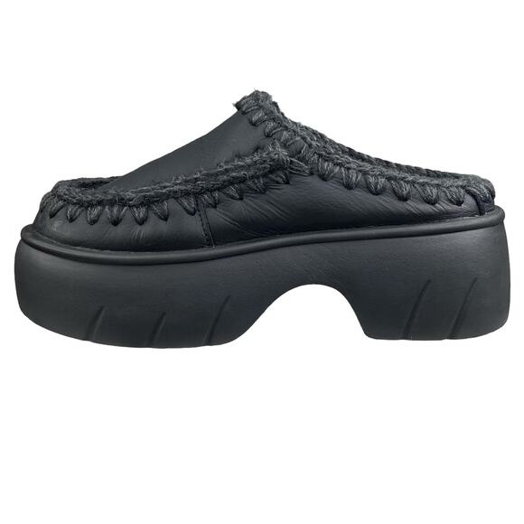COPY - Mou X Anthropologie Eskimo Clog Twist Black Platform Clog Size 40 US 9/9… - Picture 2 of 11